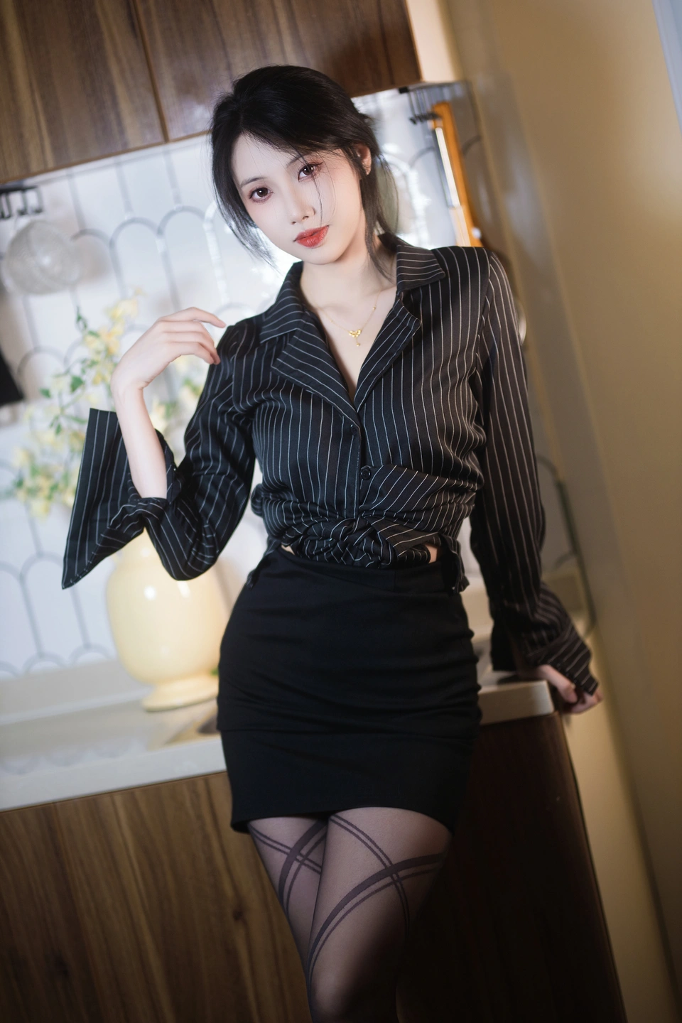 91tutu.cc@七只红豆 - No.001 黑绷带-003.webp