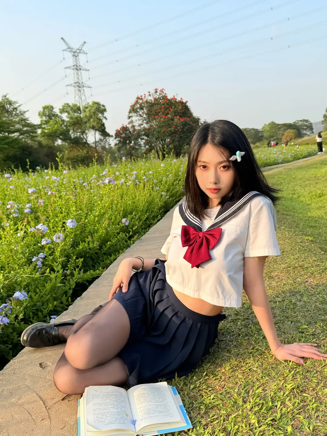 91tutu.cc@七只红豆 - No.002 红豆蓝花JK-012.webp
