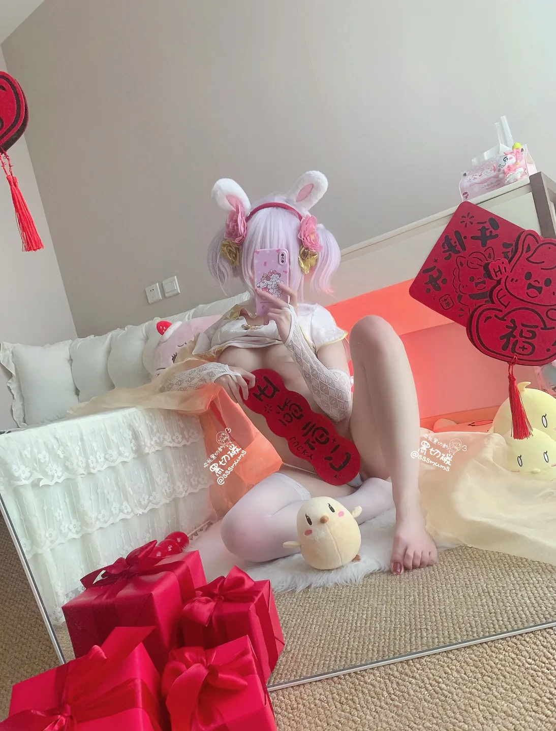 哎我黑切讷 - _No_004_碧蓝航线拉菲新春旗袍五指袜_38P,3V_229MB