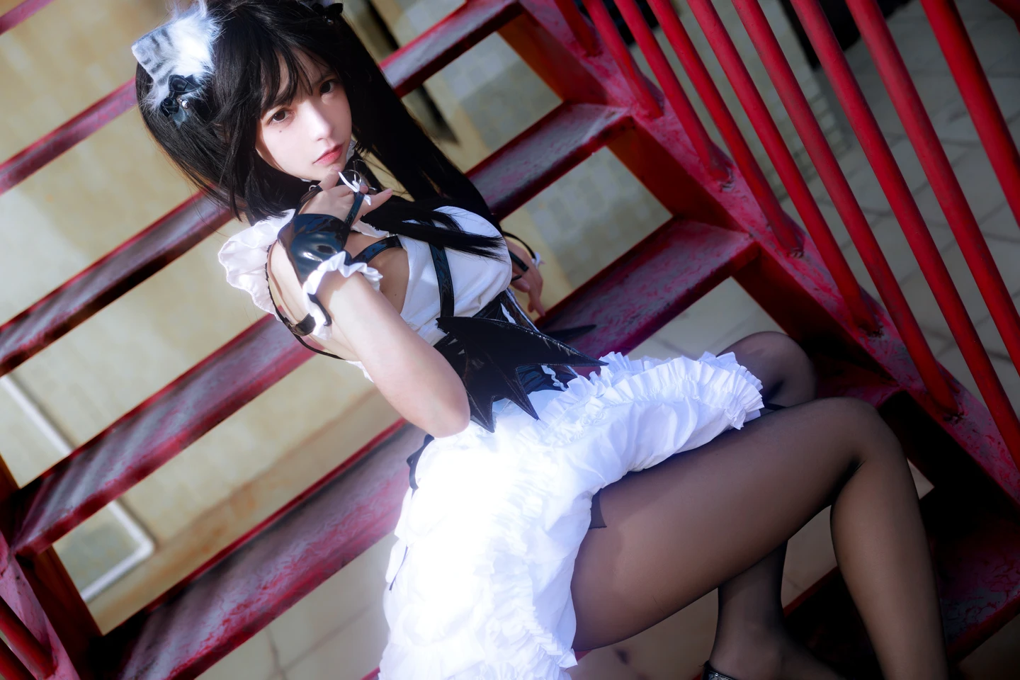 91tutu.cc@疯猫ss - No.166 红梯女仆-013.webp