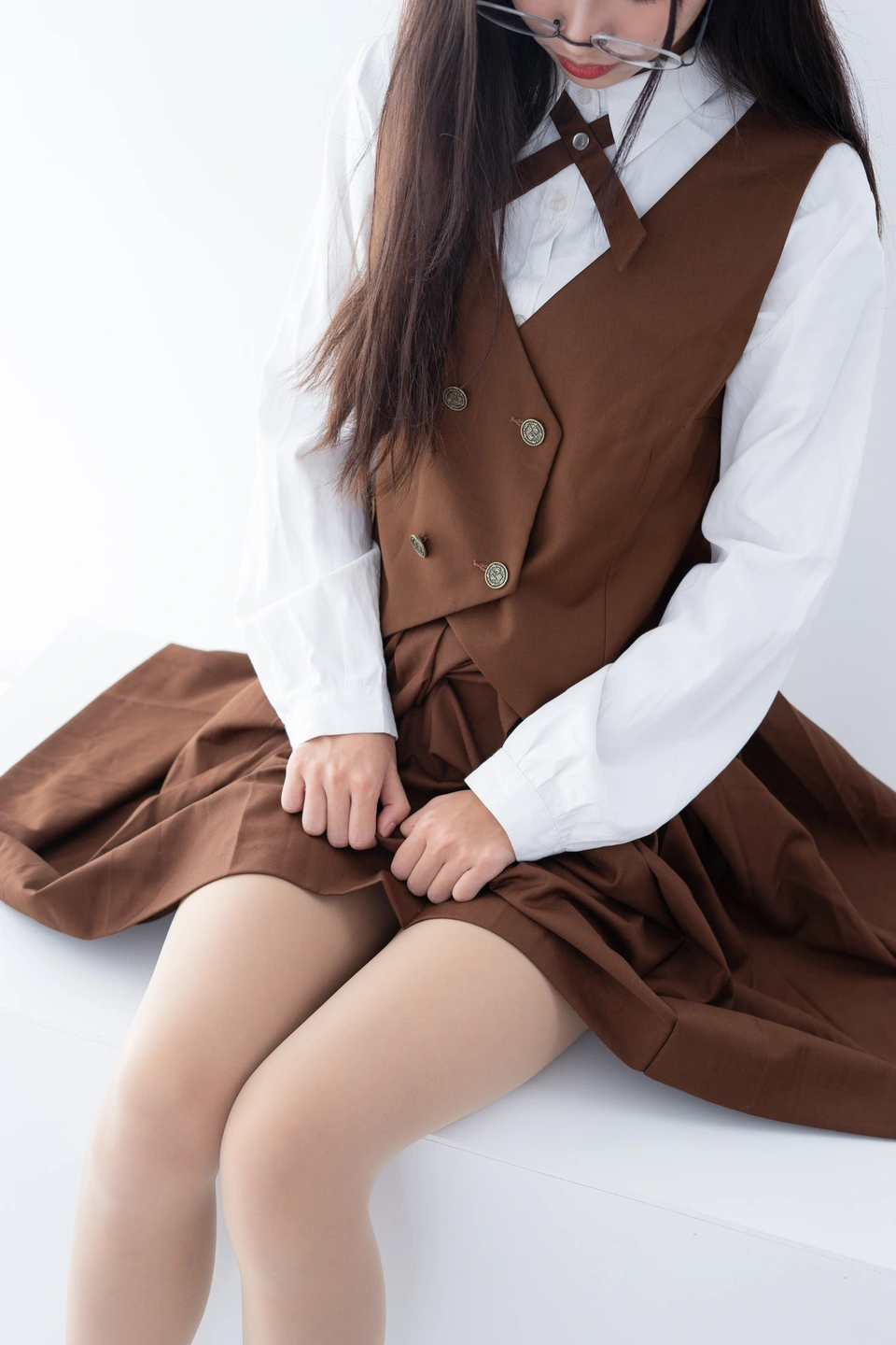 91tutu.cc@紧急企划 NO.051 一只喵喵梓 棕色JK裙-025.webp