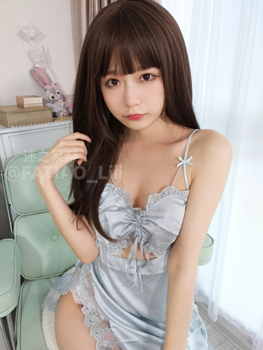 91tutu.cc@迷之呆梨 – NO.045 新しいパジャマ…きれいですか？🎀-013.webp