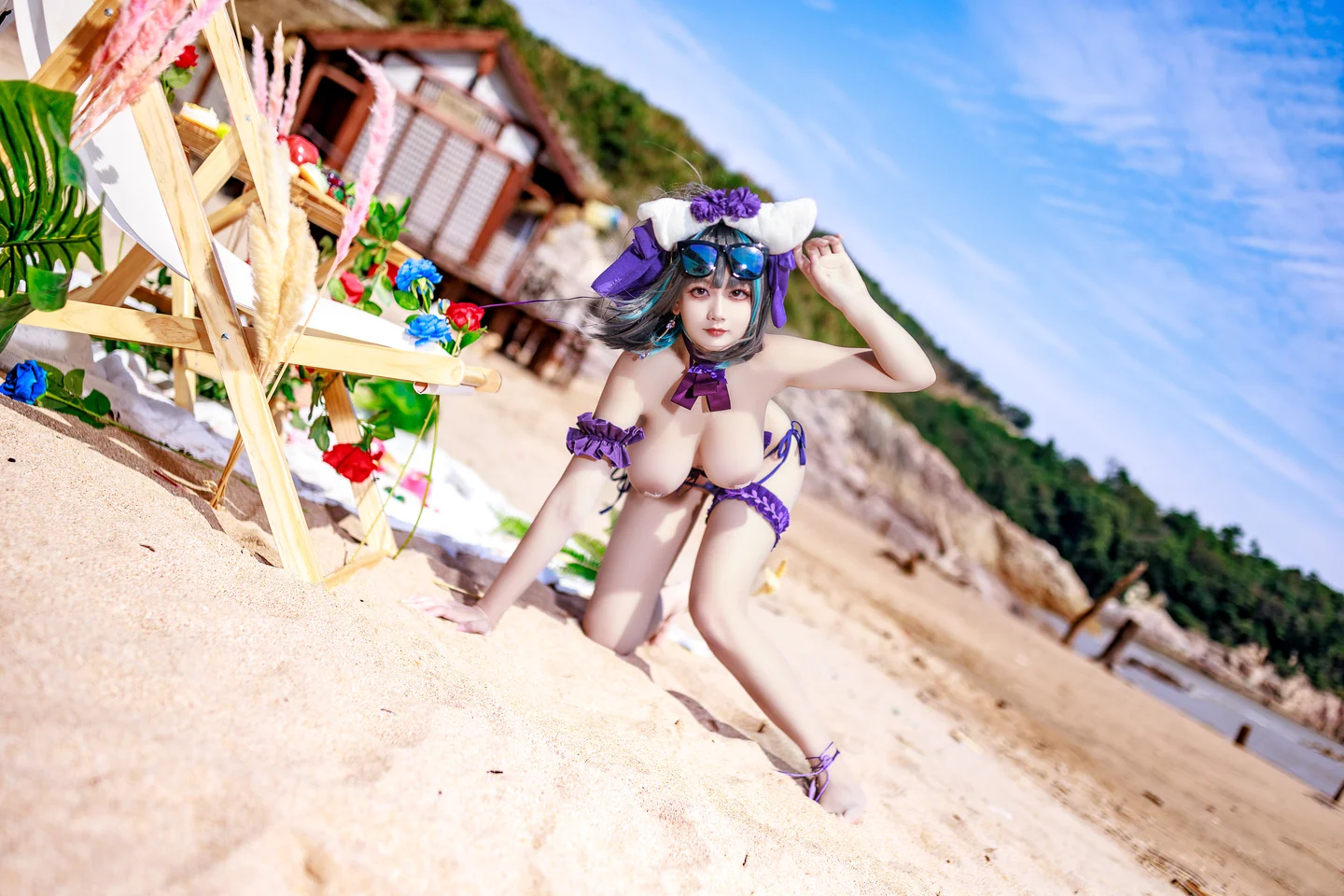 91tutu.cc@阿雪雪 - No.057 柴郡泳装-012.webp