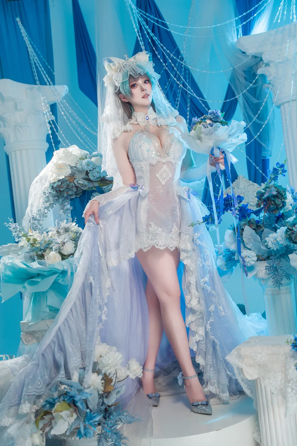 Natsuko_夏夏子 _No_091_碧蓝航线·柴郡婚纱_70P_625MB